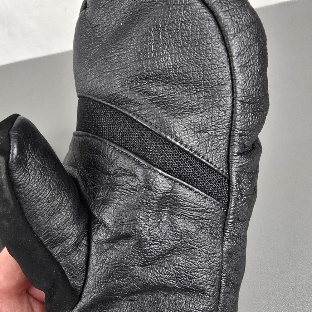 Marmot Primaloft Insulated Mittens Black Leather Palm Winter Snow Gloves Women S - Picture 6 of 15